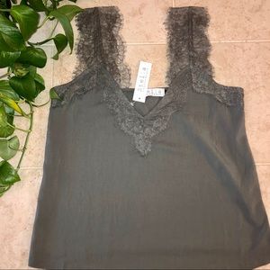 Stella | Lace Grey Tank